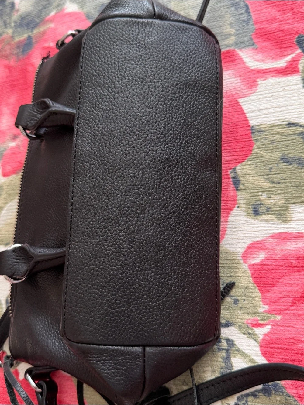 Rebecca Minkoff Micro Moto Black Leather Satchel
